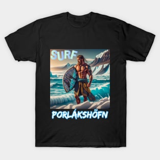 Surfing T-Shirt Icelandic T-Shirt Arctic Viking Surfers of Porlakshofn T-Shirt